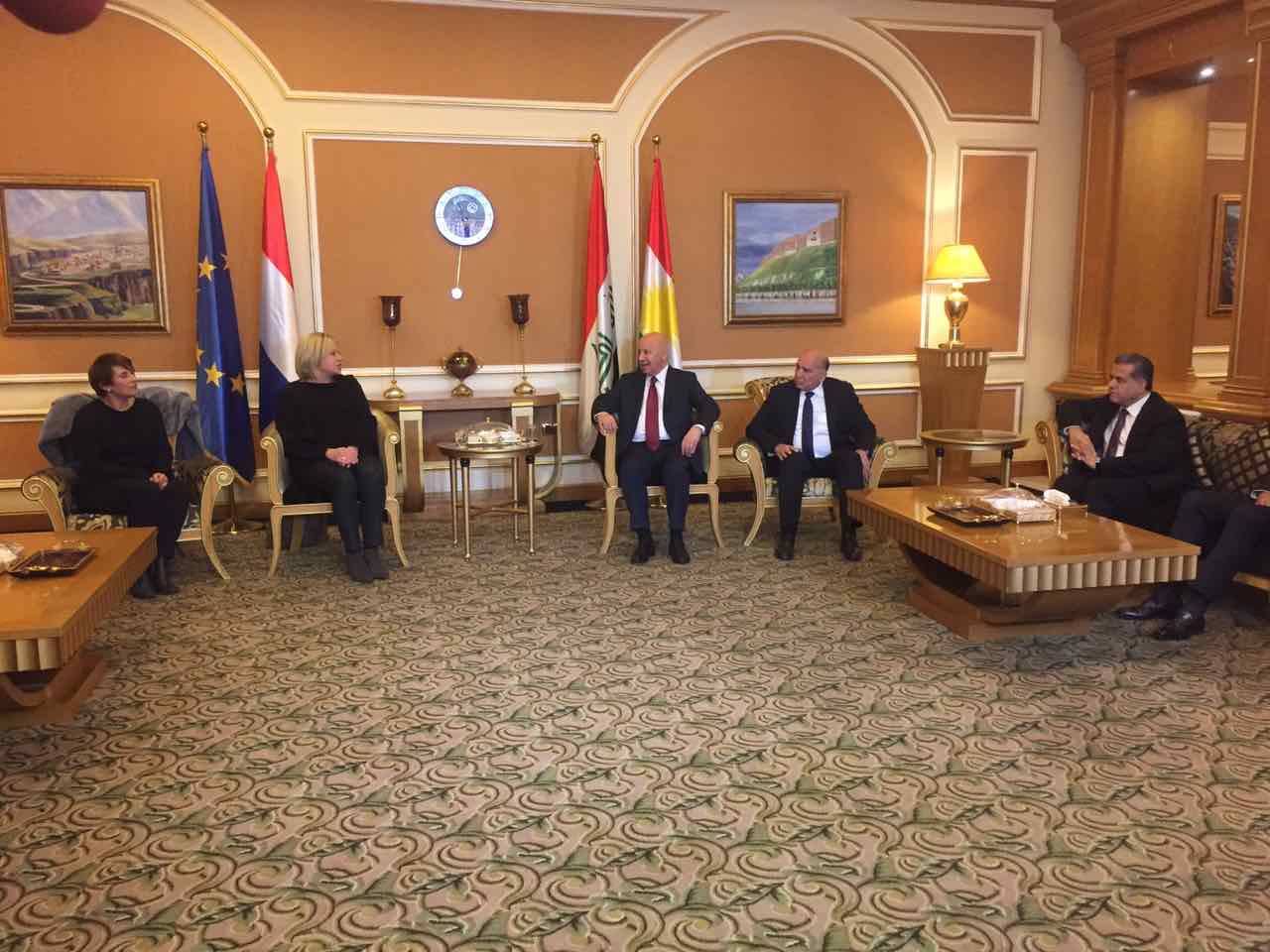 به‌ وێنه‌ و ڤيديۆ.. وه‌زيرى به‌رگرى هۆڵه‌ندا گه‌يشته‌ هه‌ولێر